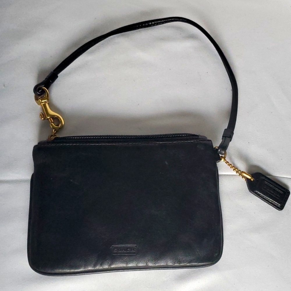 Coach Black Mini Wristlet